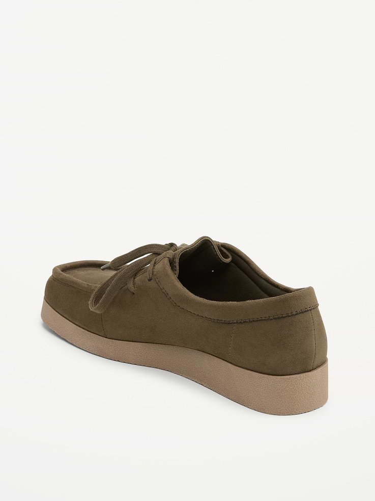 Image number 4 showing, Faux-Suede Lace-Up Derby Boots for Women