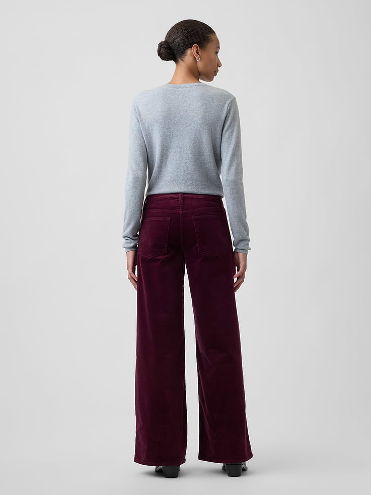Image number 4 showing, Mid Rise Wide-Leg Corduroy Pants