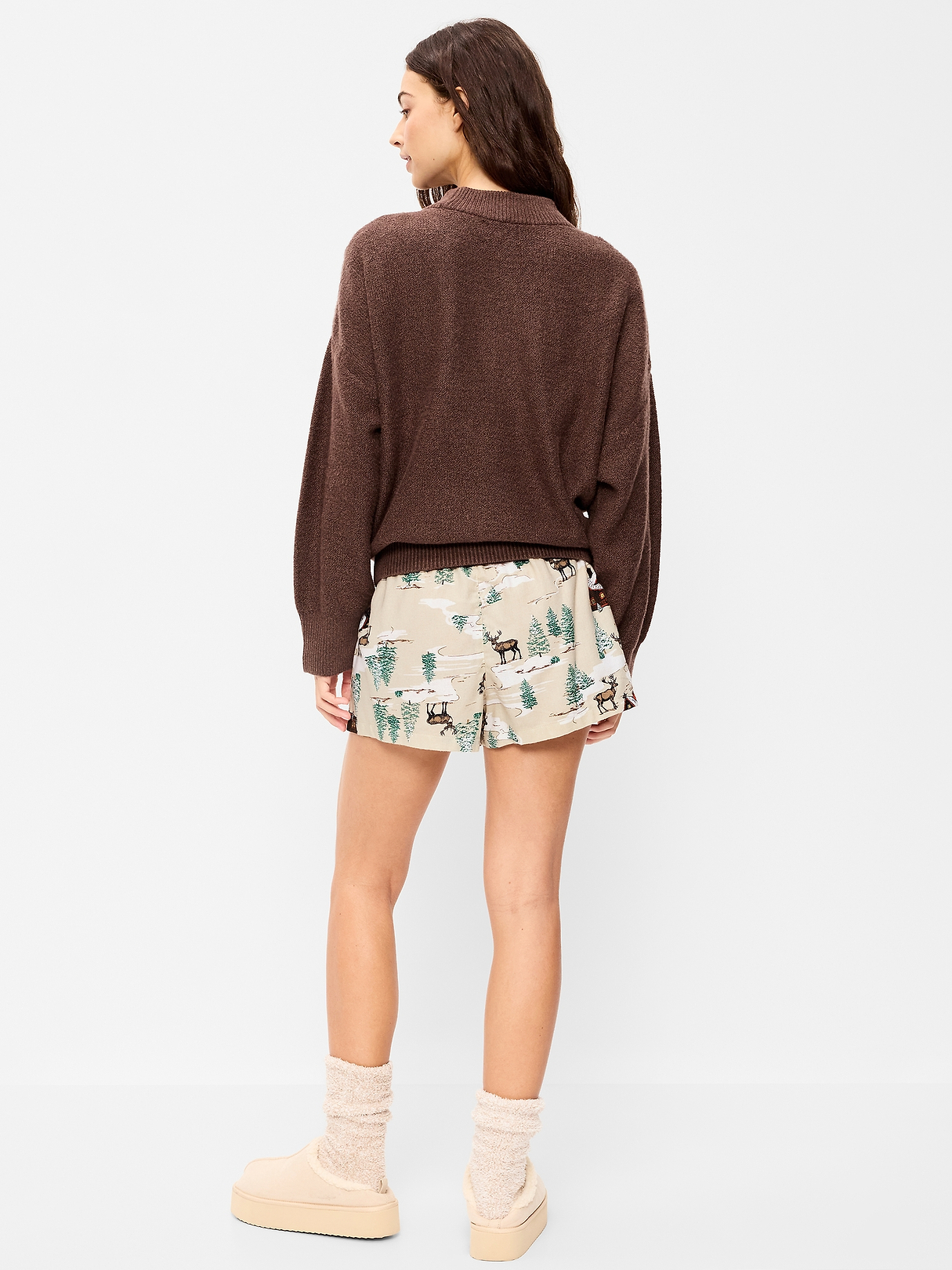 Flannel Boxer Pajama Shorts for Women | Old Navy