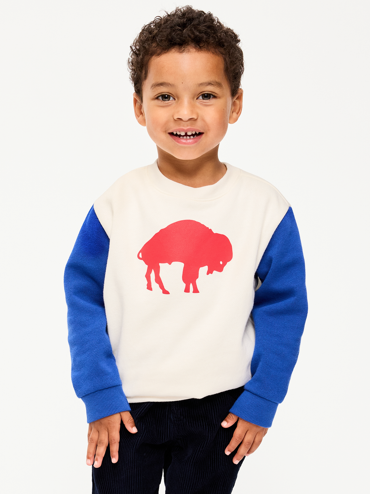 Image number 1 showing, Buffalo Bills Oversized Crew-Neck Sweatshirt for Toddler Boys