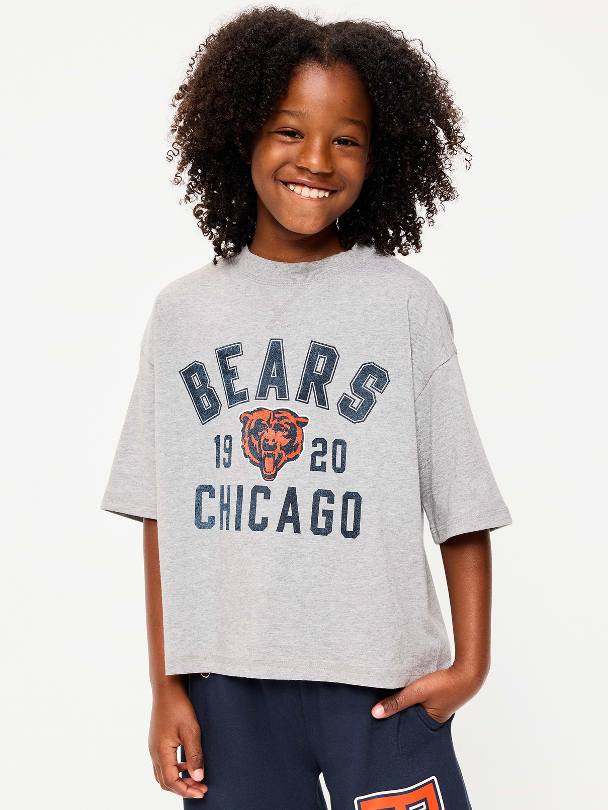 Image number 1 showing, Chicago Bears Oversized Boxy Graphic T-Shirt for Boys
