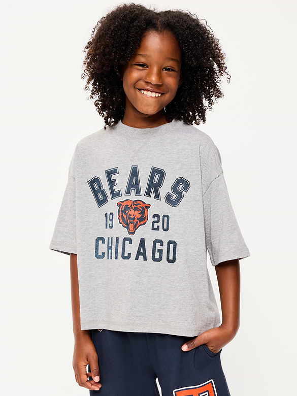 Chicago Bears Oversized Boxy Graphic T-Shirt for Boys