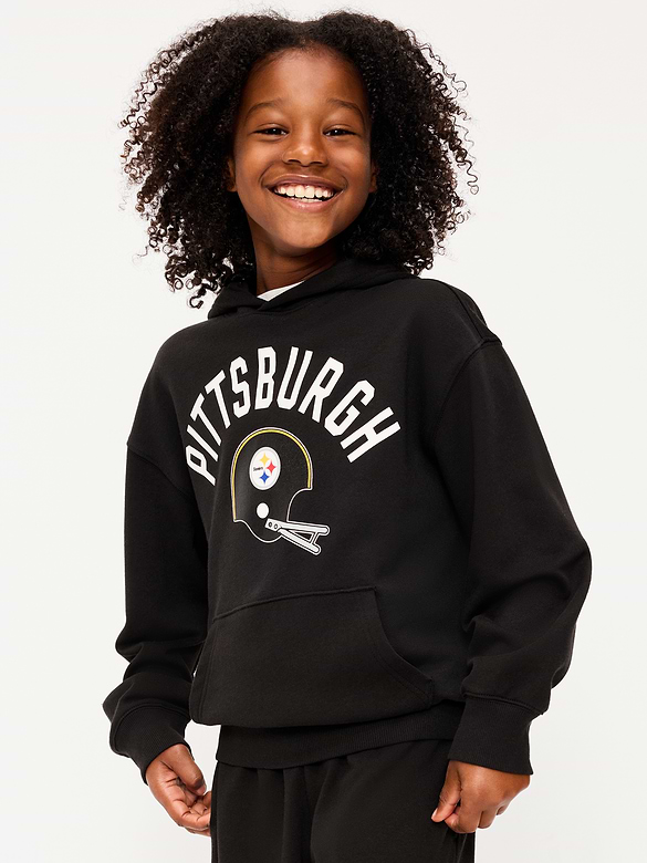 Pittsburgh Steelers Oversized Pullover Hoodie for Boys