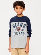 Image number 1 showing, Chicago Bears Long-Sleeve Oversized Graphic Football T-Shirt for Boys