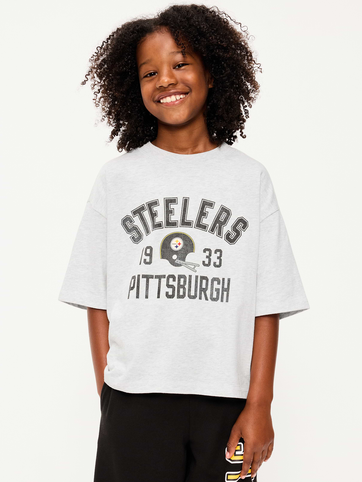 Image number 1 showing, Pittsburgh Steelers Oversized Boxy Graphic T-Shirt for Boys