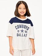 Image number 1 showing, Dallas Cowboys Oversized Graphic Football T-Shirt for Girls