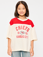 Image number 1 showing, Kansas City Chiefs Oversized Graphic Football T-Shirt for Girls