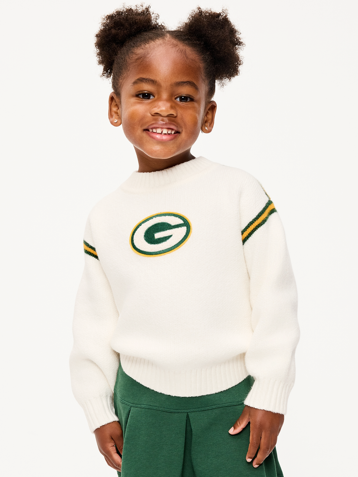 Image number 1 showing, Green Bay Packers Crew-Neck Sweater for Toddler Girls