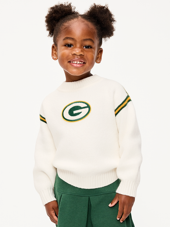 Green Bay Packers Crew-Neck Sweater for Toddler Girls