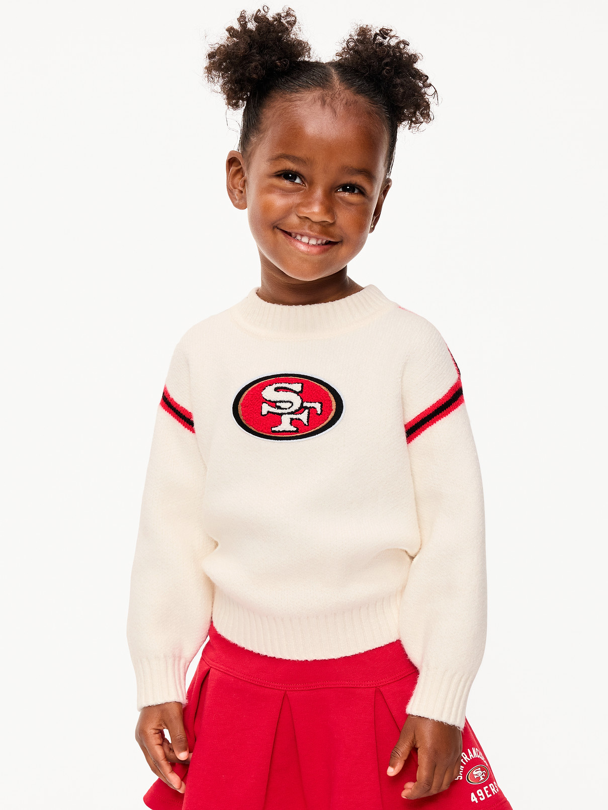 Image number 1 showing, San Francisco 49ers Crew-Neck Sweater for Toddler Girls
