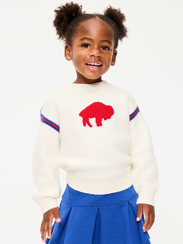Buffalo Bills Crew-Neck Sweater for Toddler Girls
