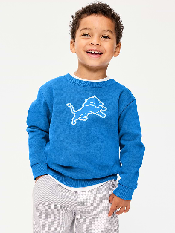 Detroit Lions Oversized Crew-Neck Sweatshirt for Toddler Boys