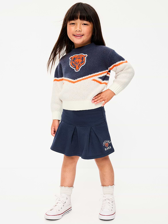 Chicago Bears French Terry Pleated Skort for Toddler Girls