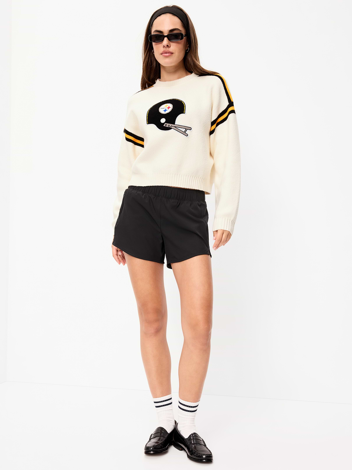 Image number 3 showing, Pittsburgh Steelers Cropped Sweater for Women