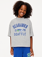 Image number 1 showing, Seattle Seahawks Oversized Boxy Graphic T-Shirt for Boys