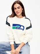 Image number 1 showing, Seattle Seahawks Cropped Sweater for Women