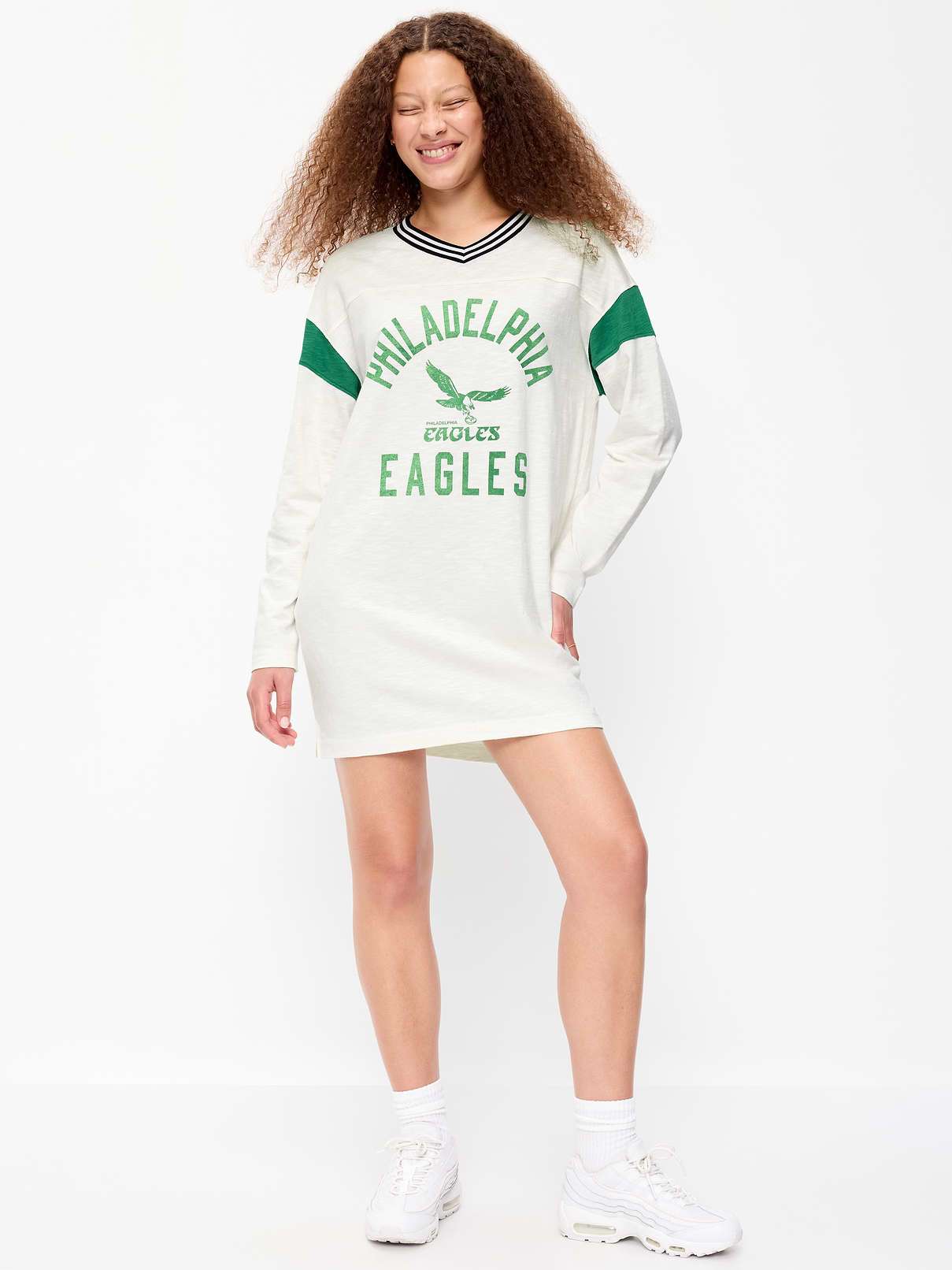 Image number 1 showing, Philadelphia Eagles Oversized Mini Football Dress for Women