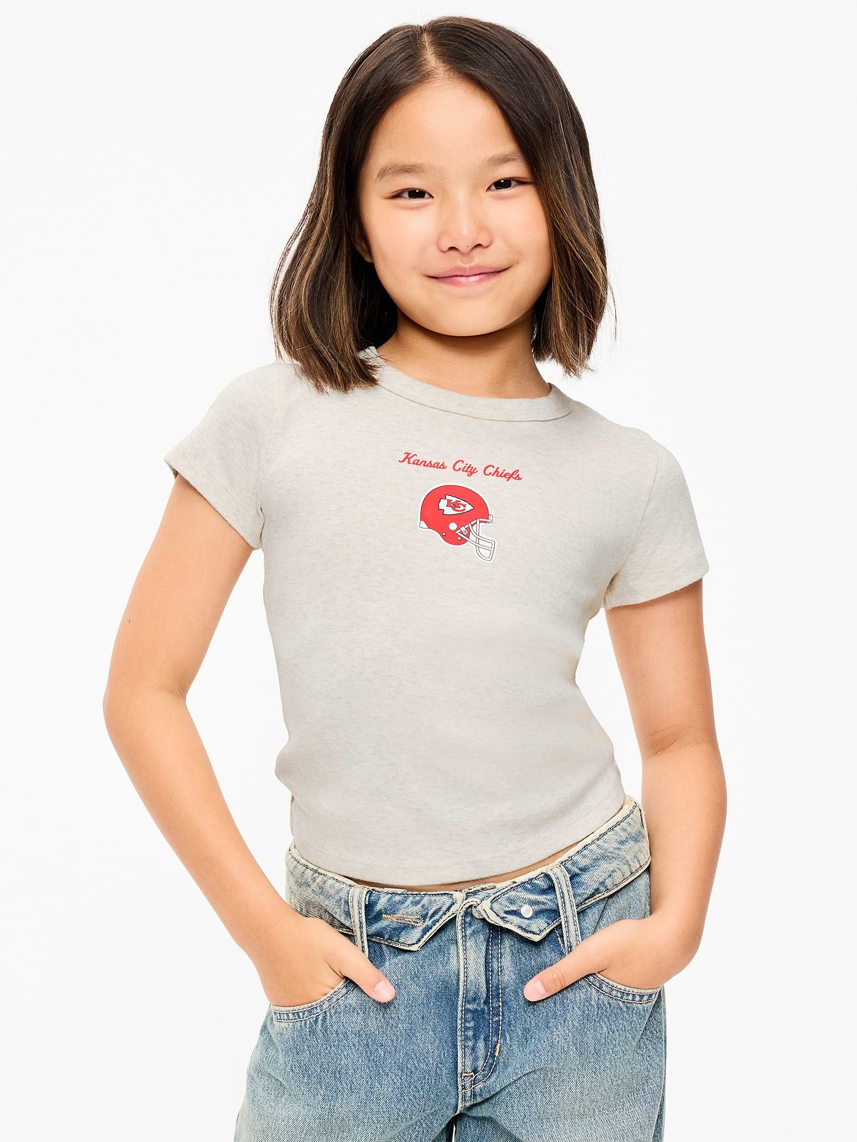 Image number 1 showing, Kansas City Chiefs Fitted Graphic T-Shirt for Girls