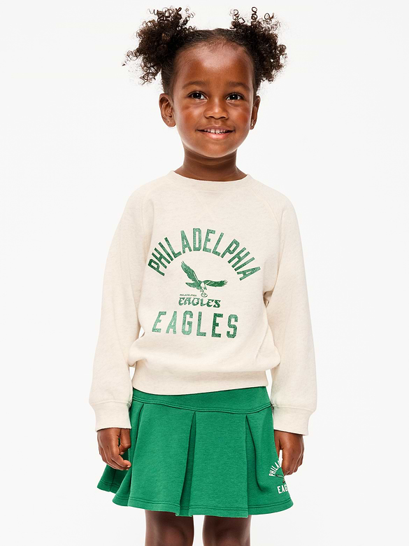Philadelphia Eagles Crew-Neck Sweatshirt for Toddler Girls