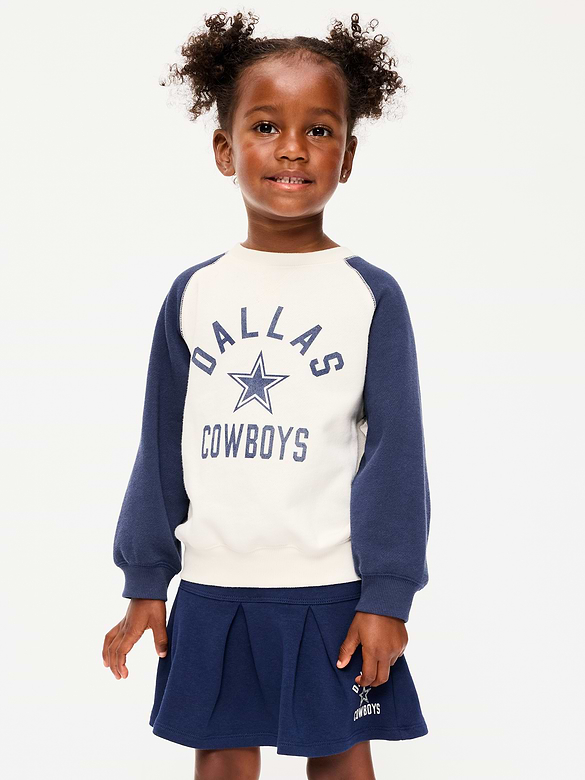 Dallas Cowboys Crew-Neck Sweatshirt for Toddler Girls