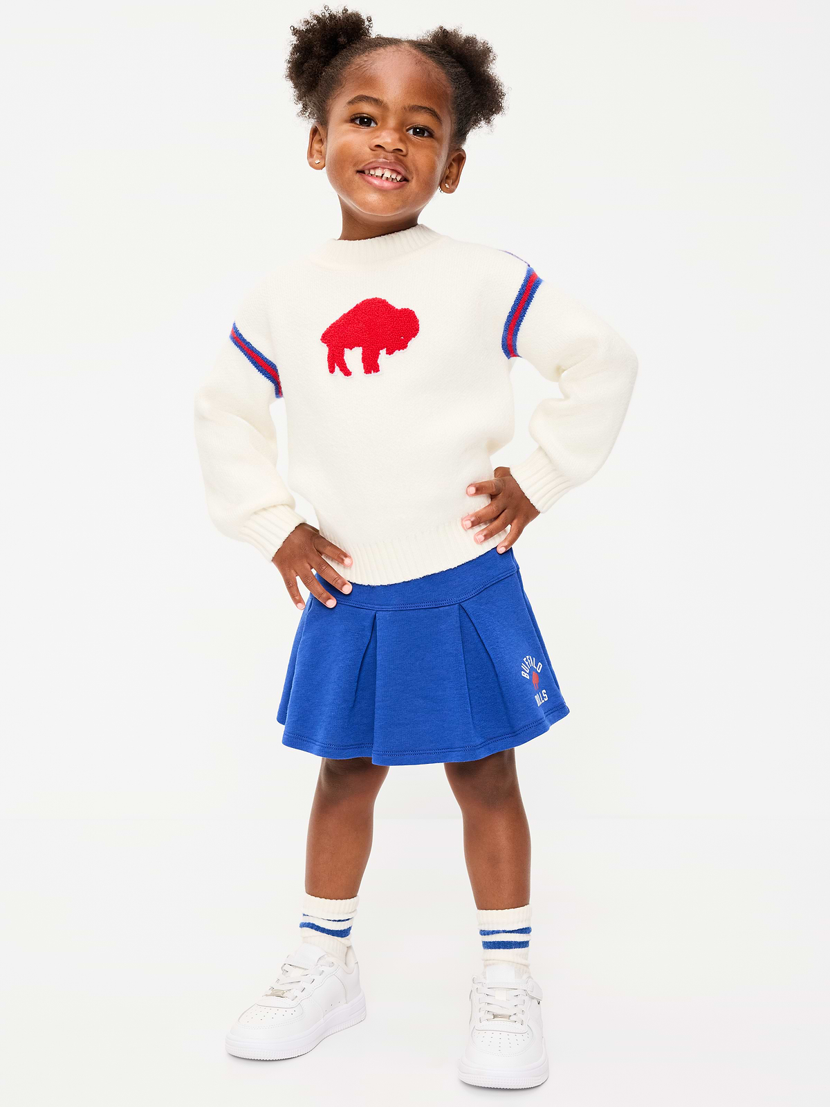 Buffalo Bills French Terry Pleated Skort for Toddler Girls