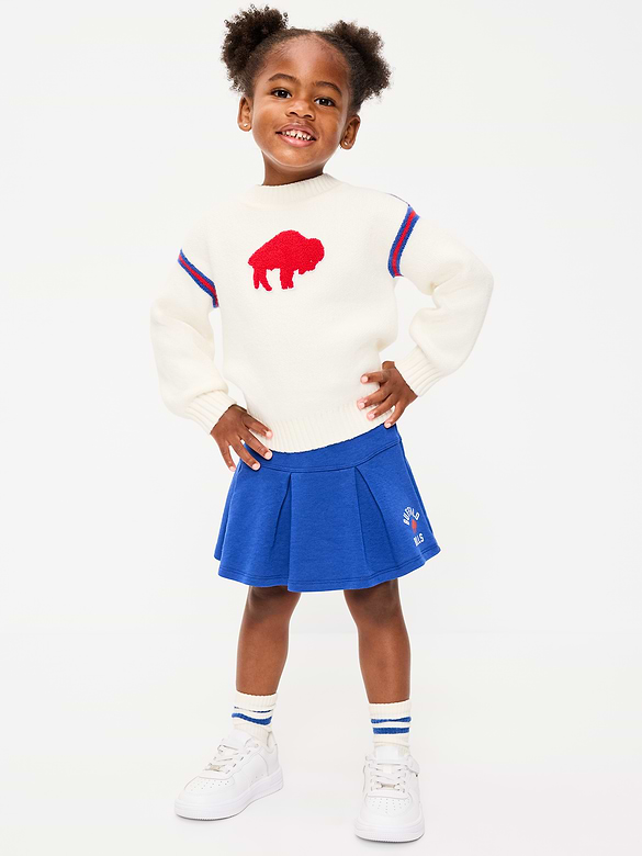 Buffalo Bills French Terry Pleated Skort for Toddler Girls