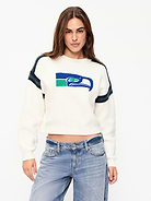 Image number 3 showing, Seattle Seahawks Cropped Sweater for Women