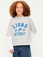 Image number 1 showing, Detroit Lions Oversized Boxy Graphic T-Shirt for Boys