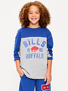 Image number 1 showing, Buffalo Bills Long-Sleeve Oversized Graphic Football T-Shirt for Boys