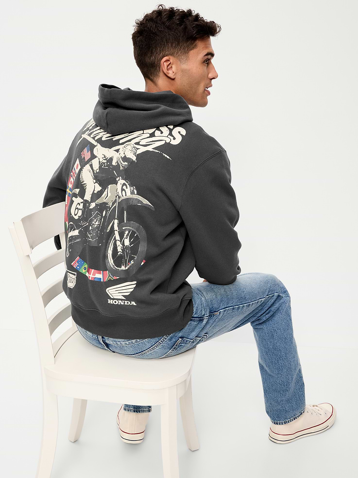 Image 3 of 4, Essential Popover Graphic Hoodie