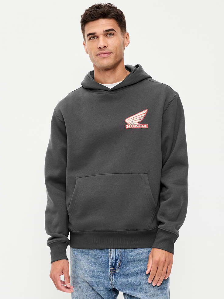 Image 1 of 4, built-in hood, long sleeves, kangaroo pocket, rib-knit trim, pullover style, Product #1180443