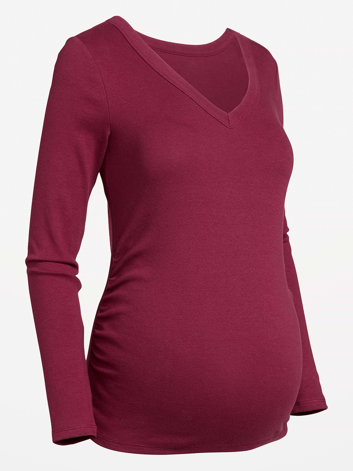 Image 2 of 2, Maternity Snug Long-Sleeve V-Neck T-Shirt