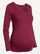 Image 2 of 2, Maternity Snug Long-Sleeve V-Neck T-Shirt