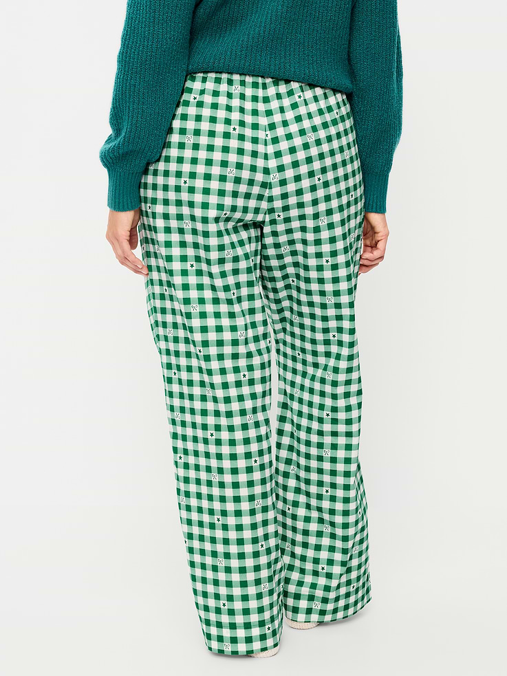 Image 6 of 6, High-Waisted Poplin Pajama Pant
