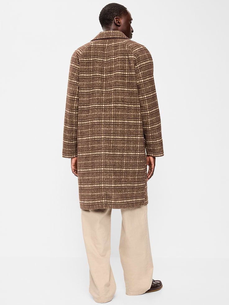 Image 2 of 6, Relaxed Long Twill Topcoat for Men