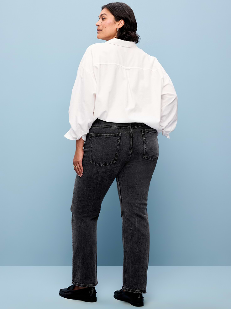 Image number 6 showing, Mid-Rise Straight Leg Jeans