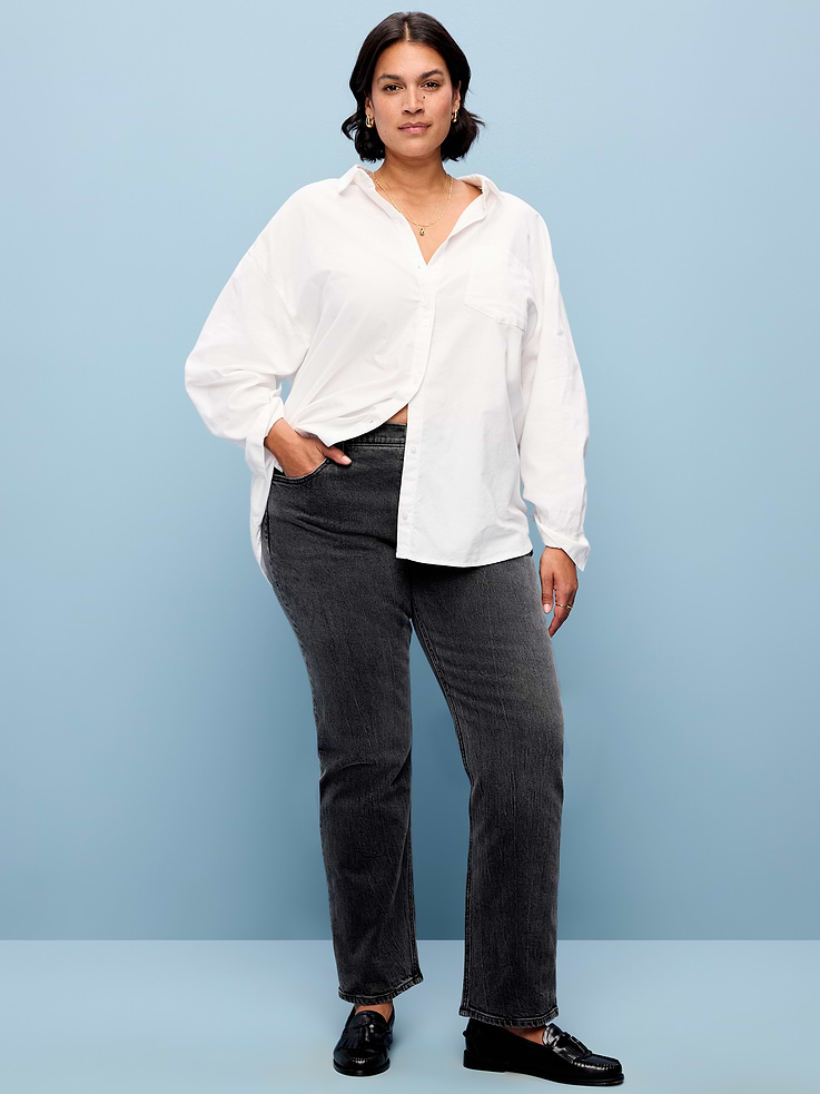 Image number 5 showing, Mid-Rise Straight Leg Jeans