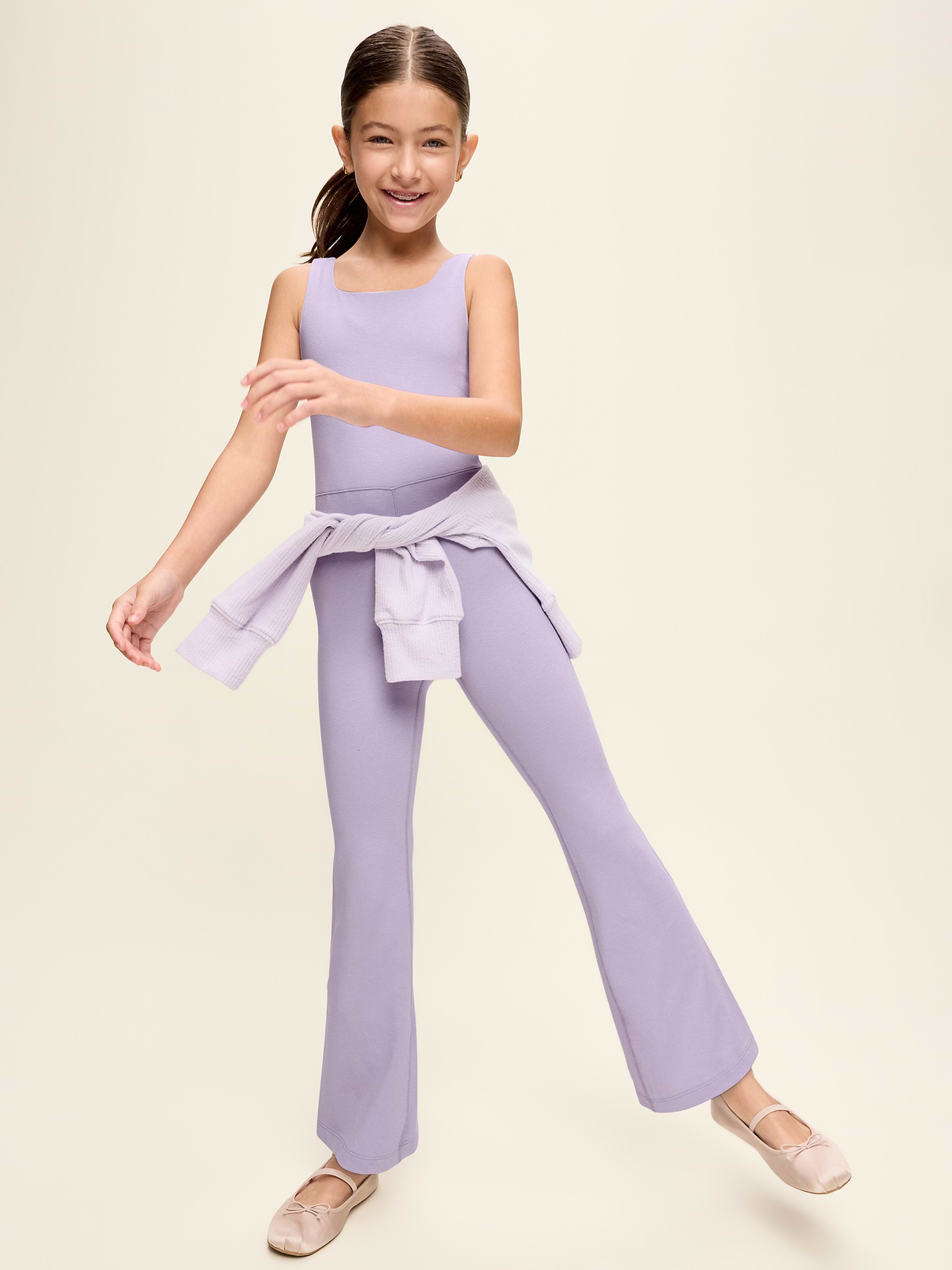Image number 4 showing, Sleeveless PowerChill Twist-Back Jumpsuit for Girls