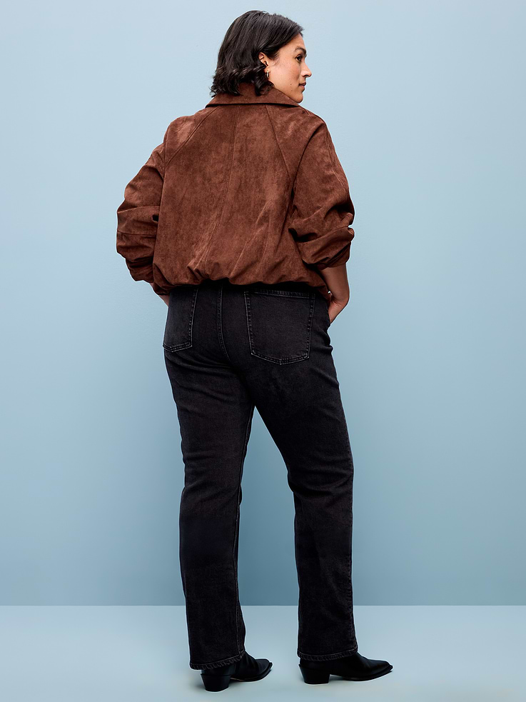 Image 9 de 9, Jean droit à taille mi-basse