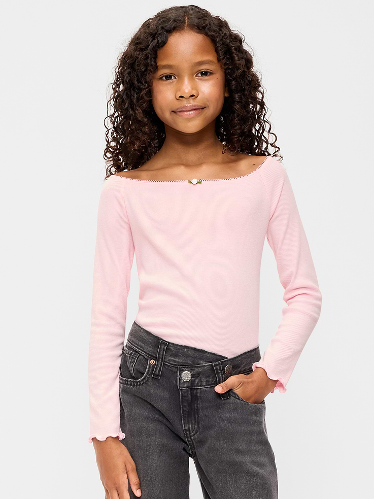 Image 1 of 2, off-shoulder neckline, long sleeves, Product #906008