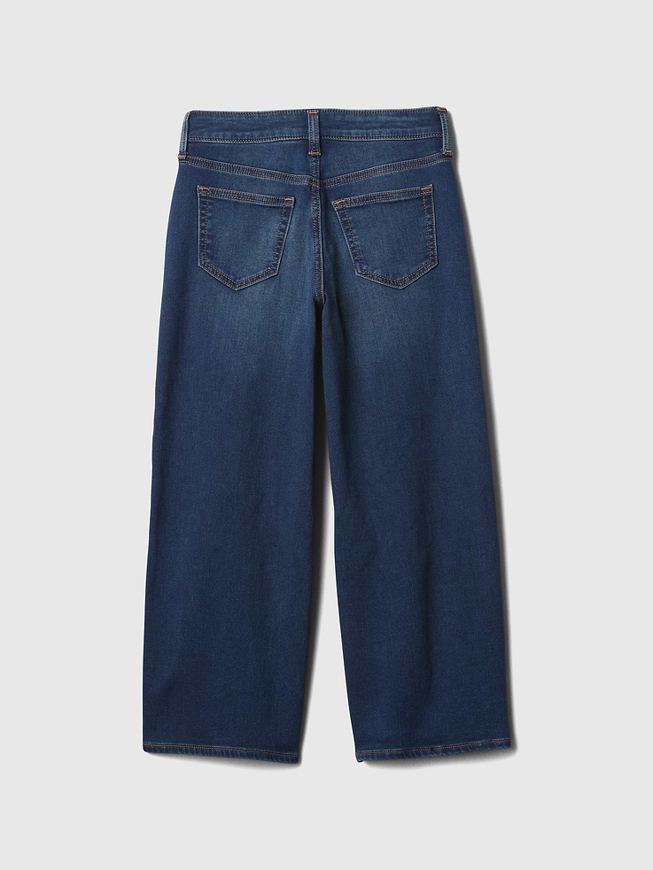 Image 4 of 4, Kids High Rise Wide-Leg Ankle Sweatpant Jeans