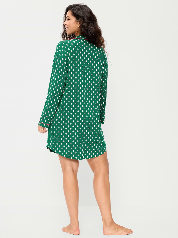 Image 5 of 7, Knit Jersey Sleep Dress