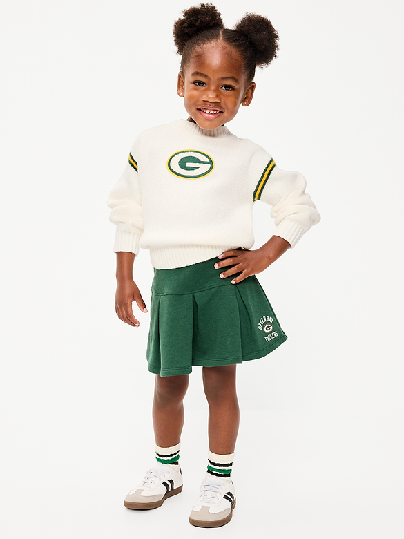 Green Bay Packers French Terry Pleated Skort for Toddler Girls