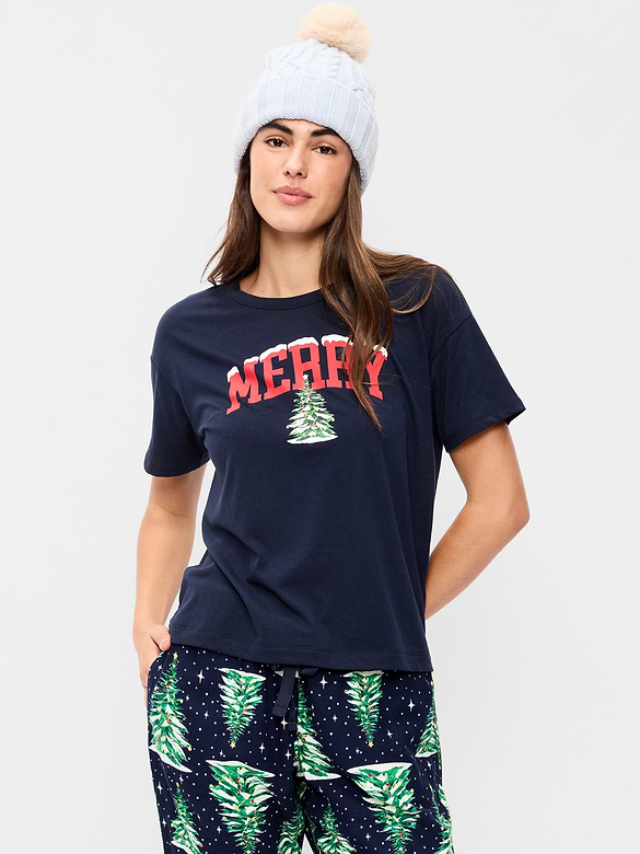 Short-Sleeve Graphic Pajama T-Shirt