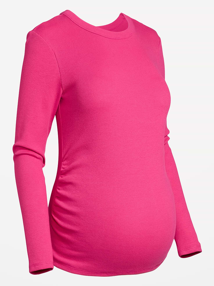 Image 4 of 4, Maternity Snug Long-Sleeve T-Shirt