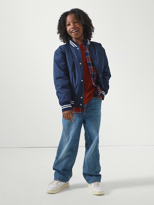Kids Relaxed Varsity Jacket