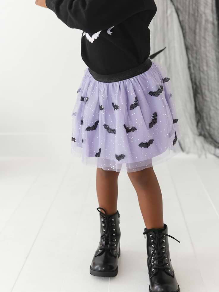 Image number 3 showing, Sweet Wink Sequin Bat Halloween Tutu Skirt