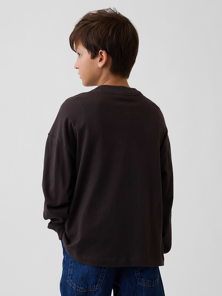 Image 3 de 5, T-shirt surdimensionné en tissu épais pour Enfant