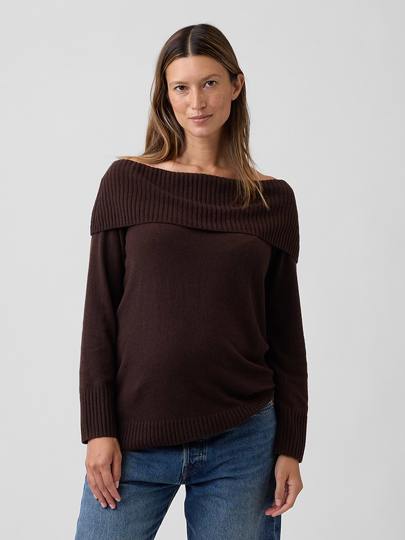 Maternity CashSoft Off-Shoulder Sweater