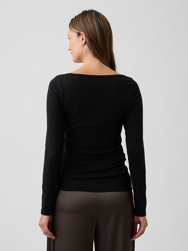 Image number 2 showing, Maternity Modern Boatneck T-Shirt